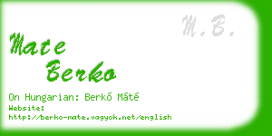 mate berko business card