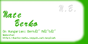 mate berko business card